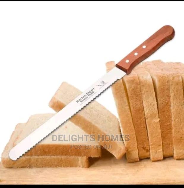 10" Wood Handle Stainless Steel Bread Knife - main view