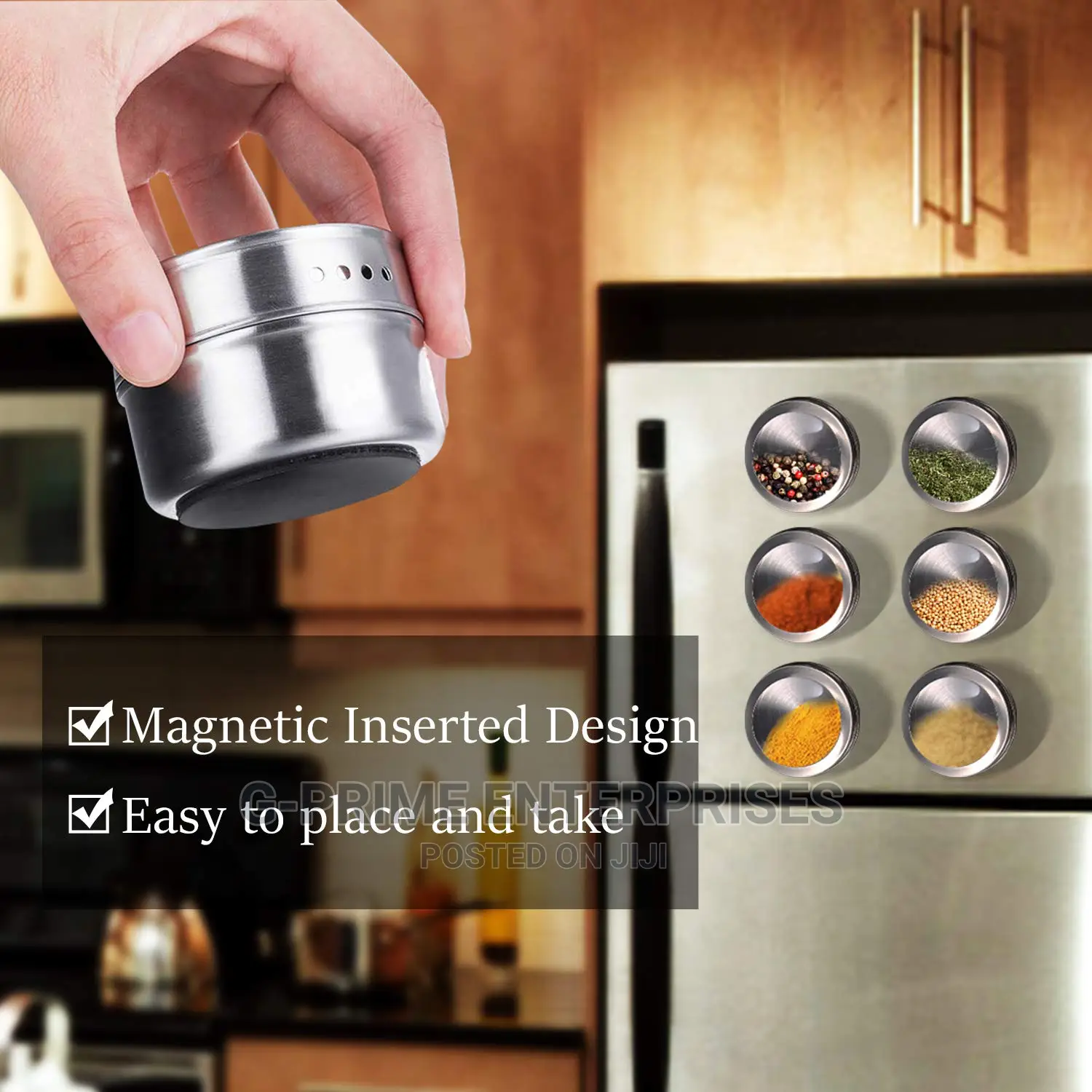 Magnetic Spice Jar -3pcs