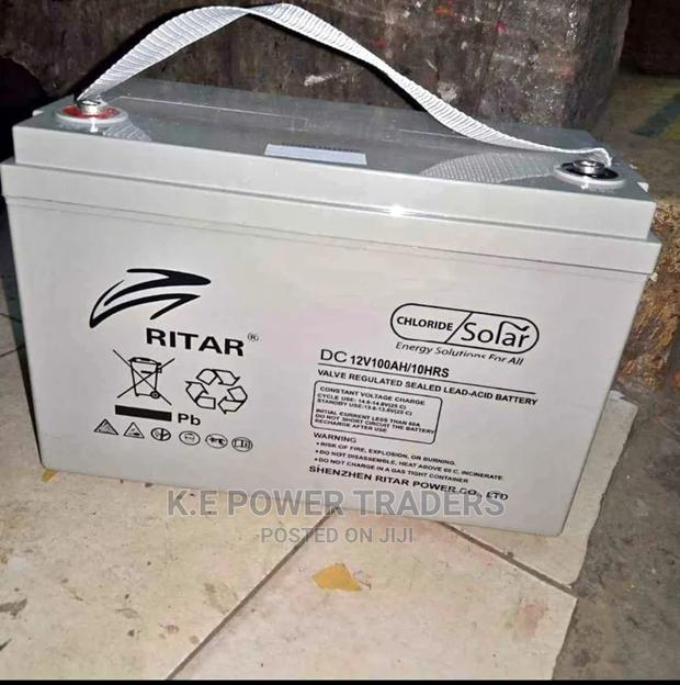 DC Maintenance Free Ritar 100ah Solar Battery - main view