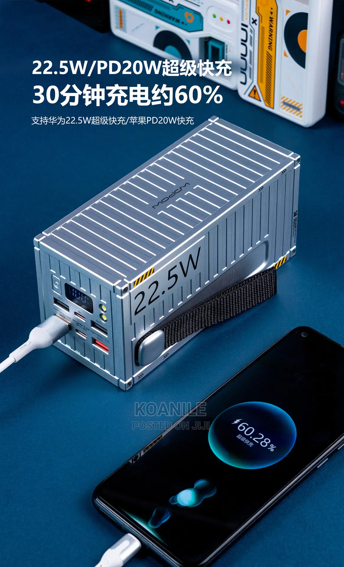 WOPOW PD35 50000mah Container Powerbank PD22.5W With 2 LED