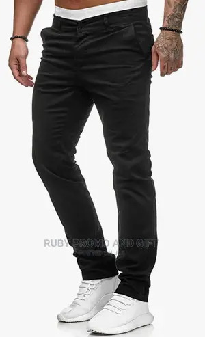 Black Soft Khaki Trousers