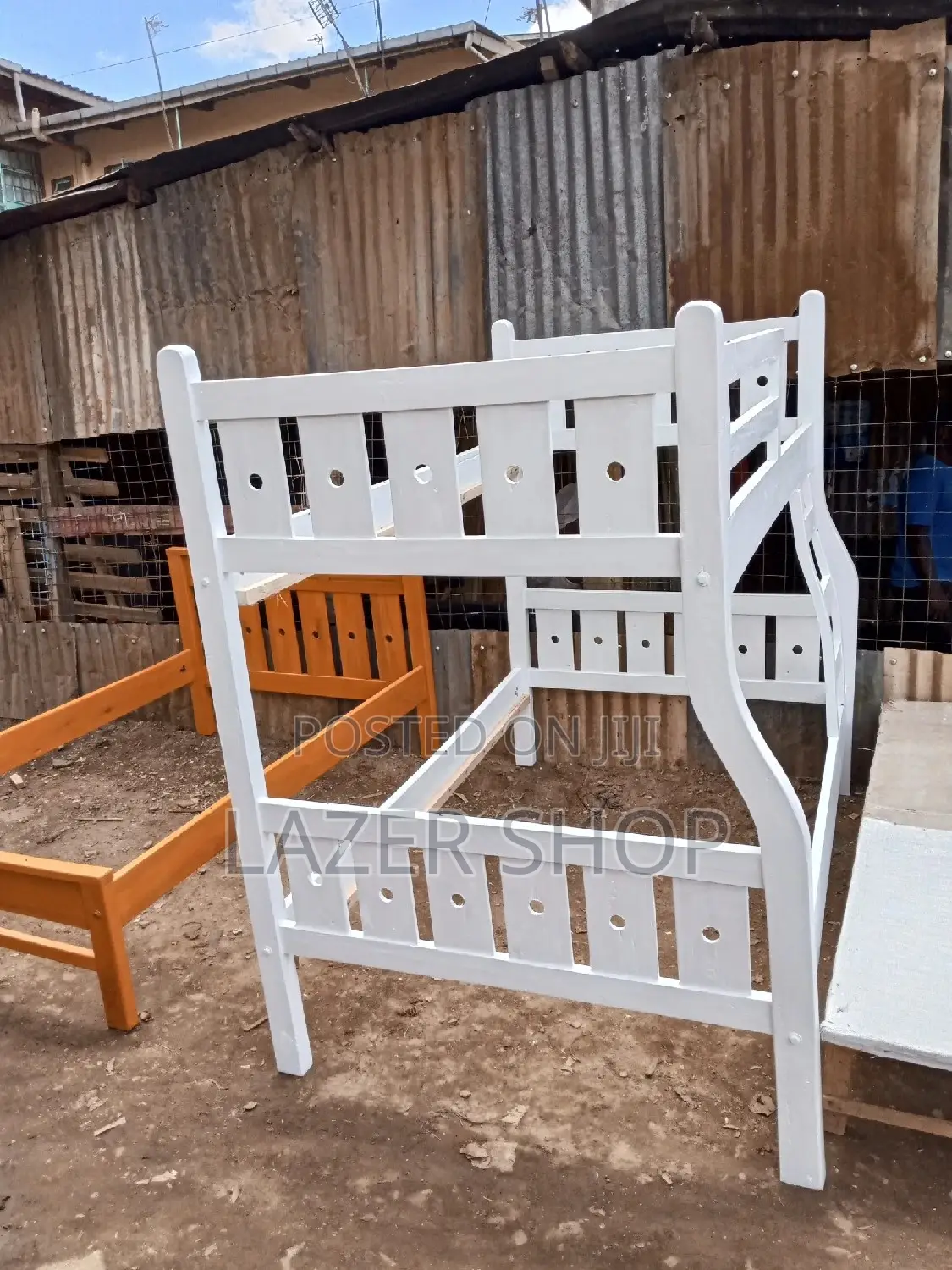 White Double Decker Bed