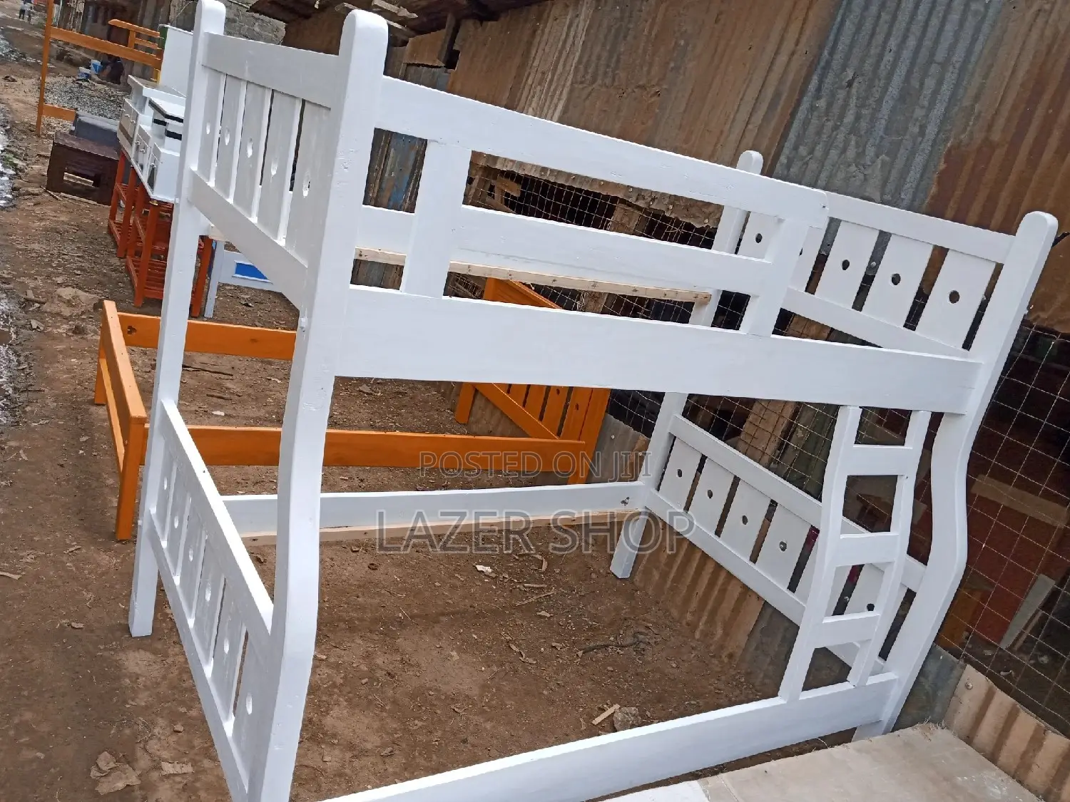 White Double Decker Bed