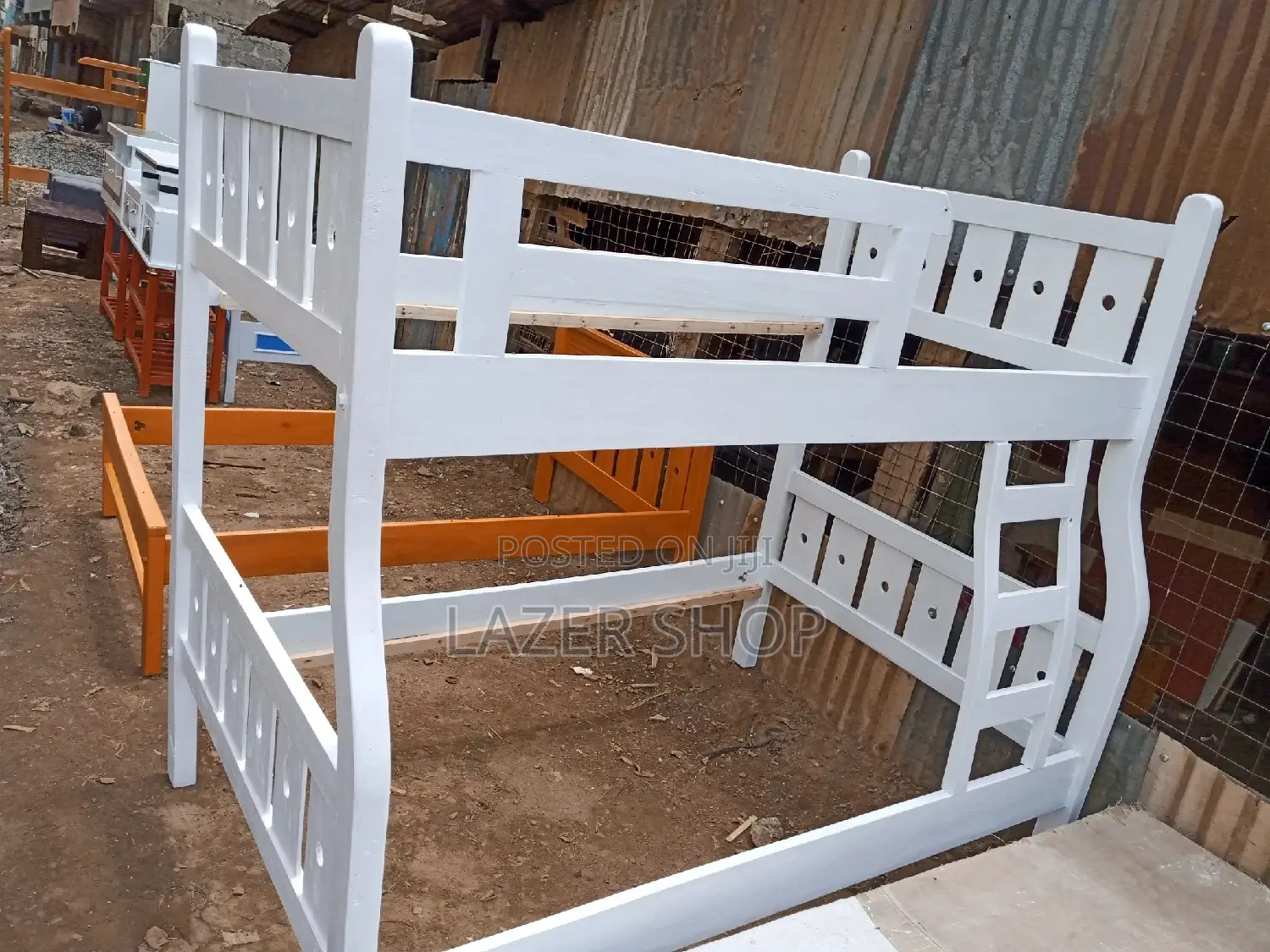 White Double Decker Bed