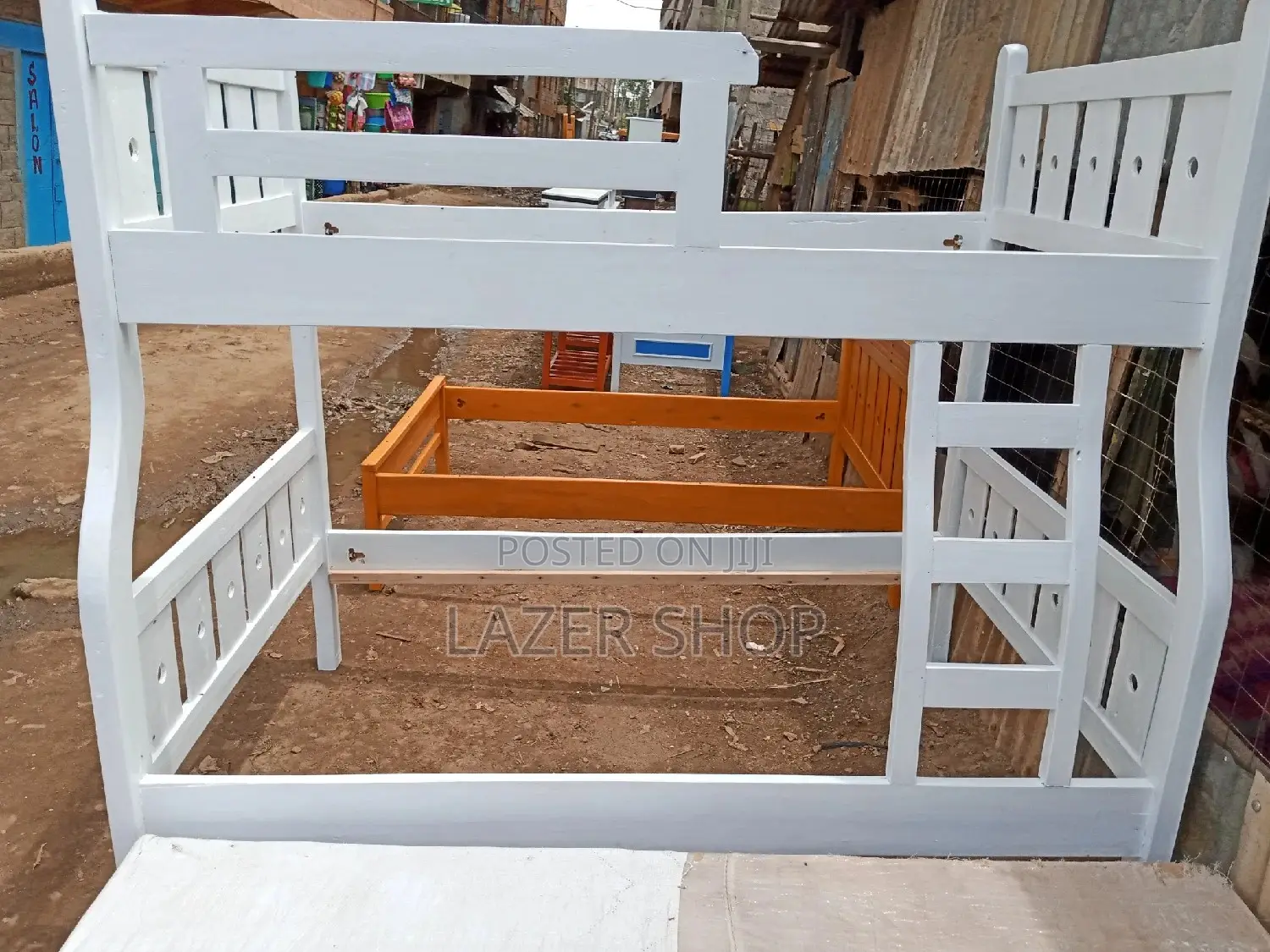 White Double Decker Bed