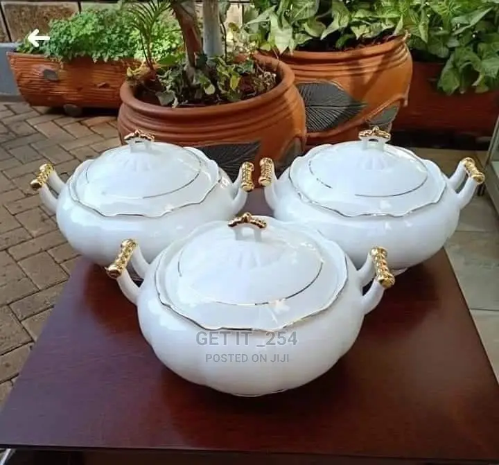 3 Piece Ceramic Serving Bowl Set