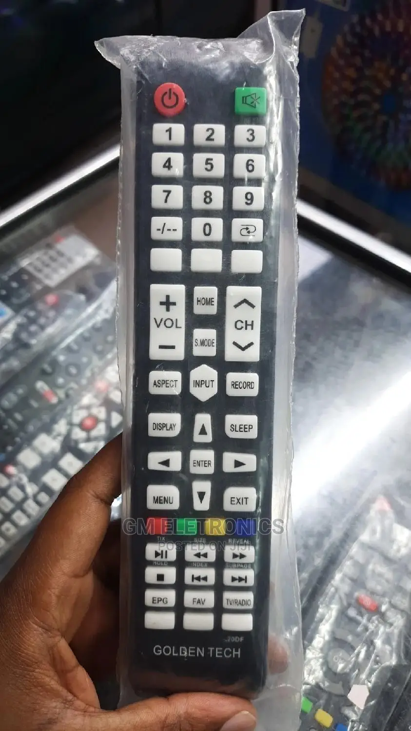 Golden Tech TV Replacement Remote.