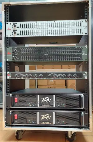 Public Address System Rack With Amplifiers