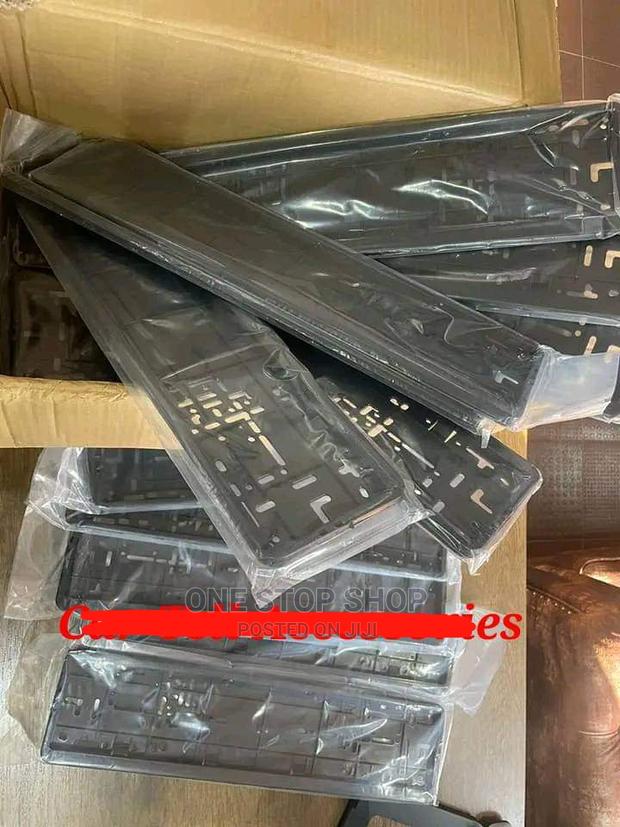 Oblong 2pcs Black Number Plate Holders Frame New Generation