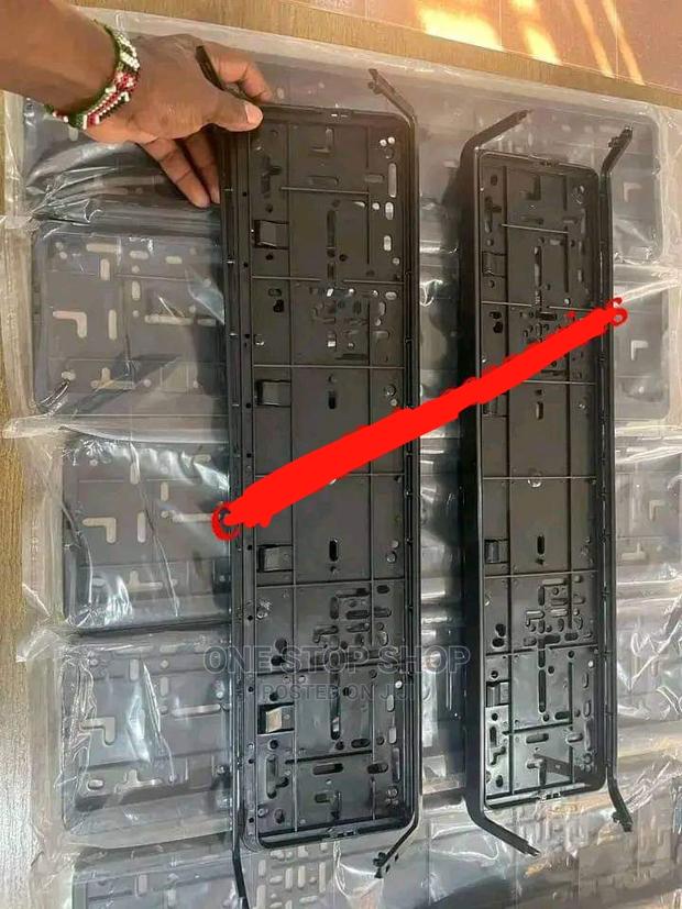 2pcs New Generation Numbers Black Oblong Frame Holder - main view