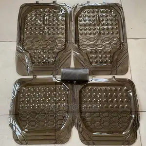 5pcs Unique Clear -Black Car Floor Mats