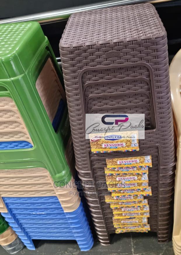 Plastic Stool - Bamboo Design Plastic Stool. - thumbnail 2