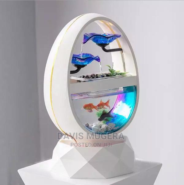 Classic Elliptical Decorative Fish Aquarium - main view