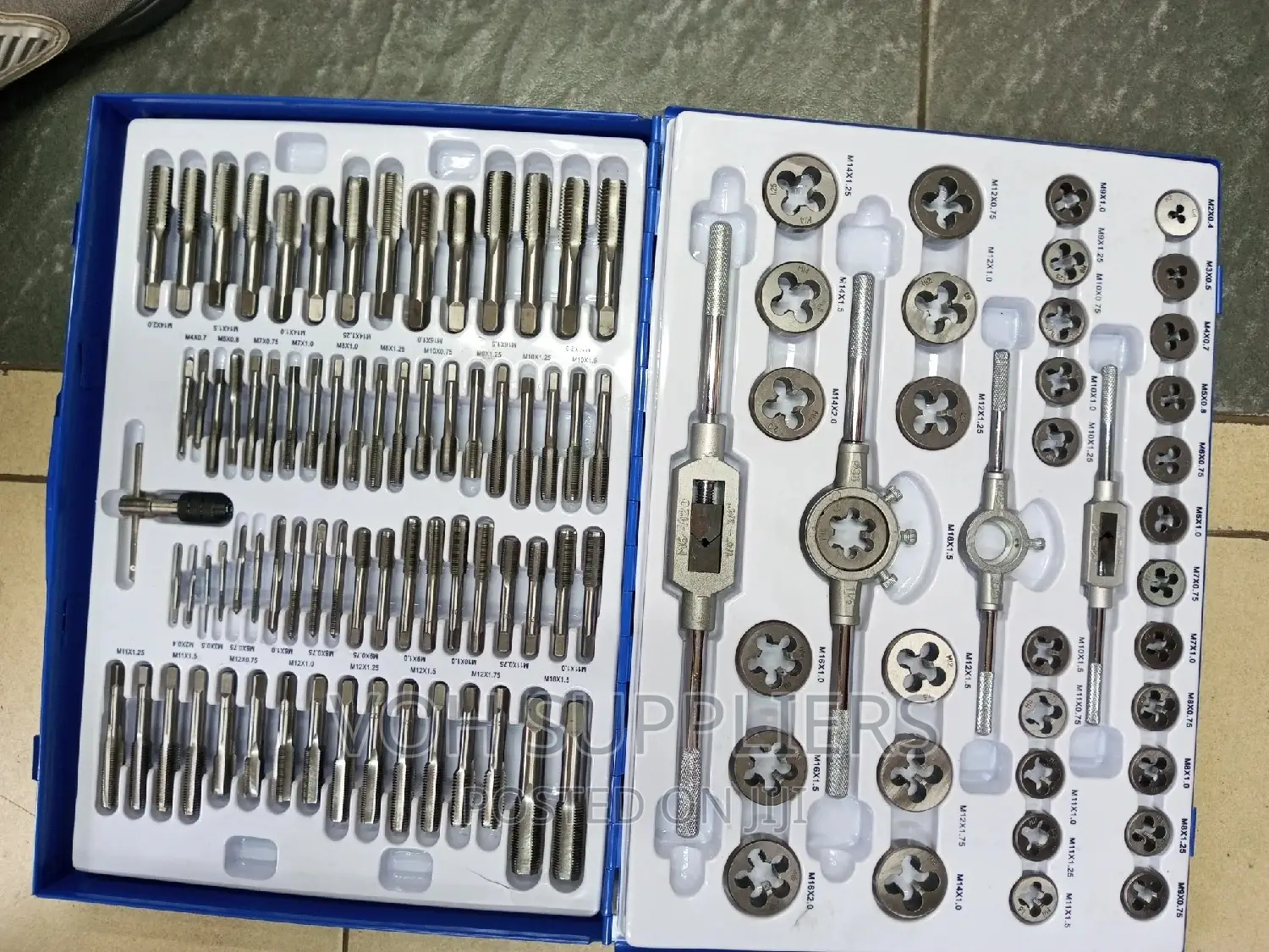 Taps and Die Set 110pcs Metallic Box