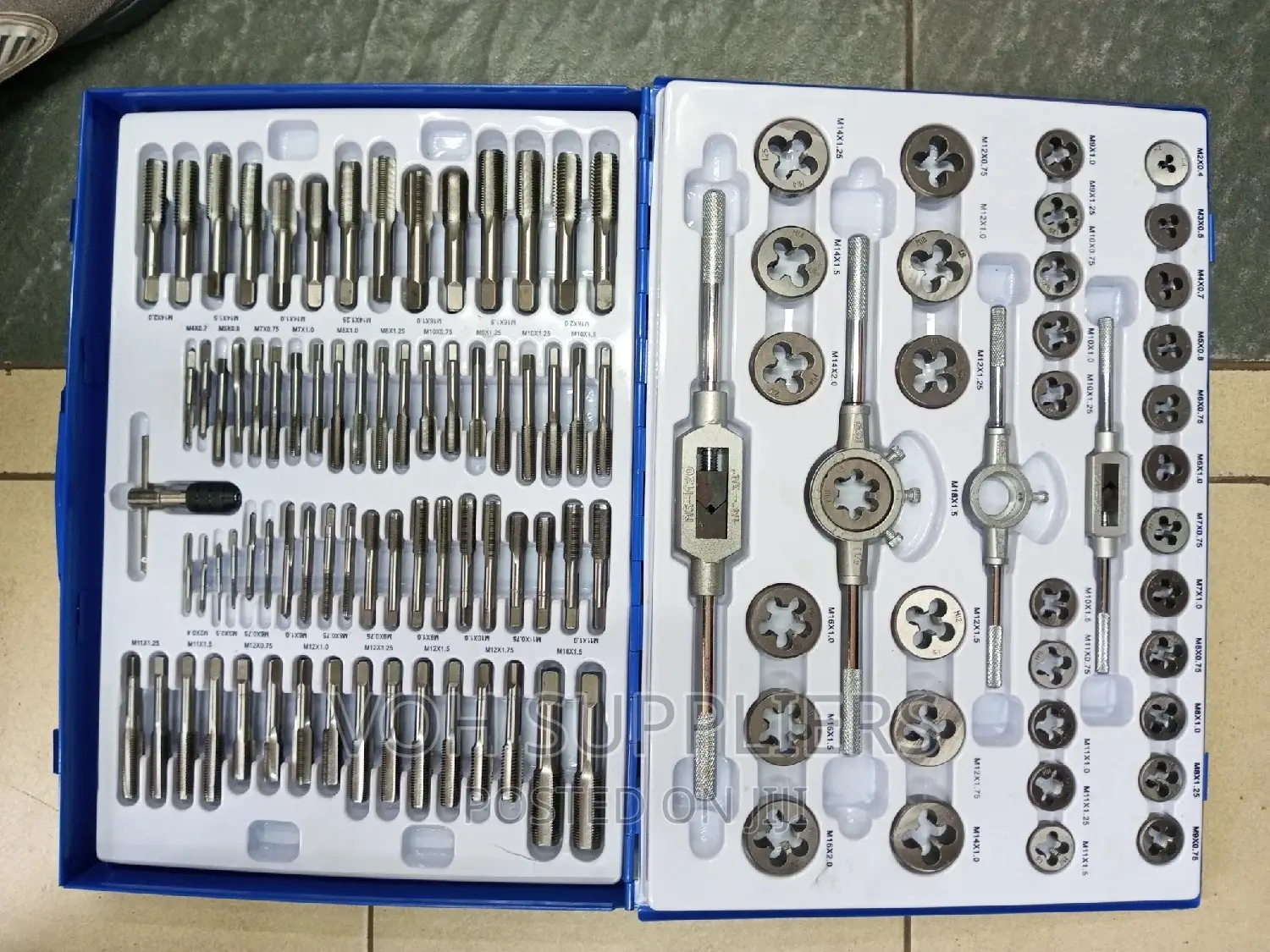 Taps and Die Set 110pcs Metallic Box
