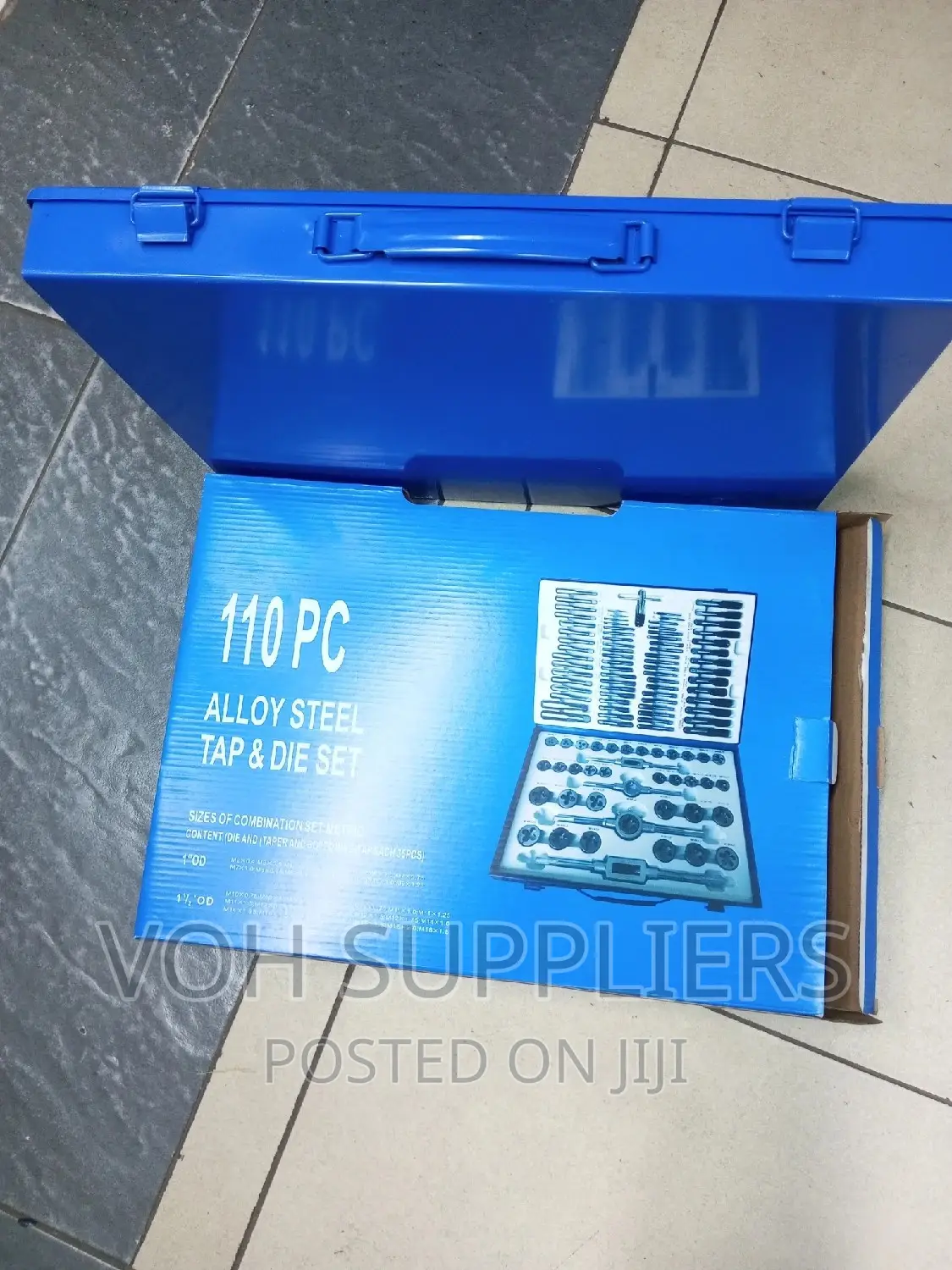 Taps and Die Set 110pcs Metallic Box
