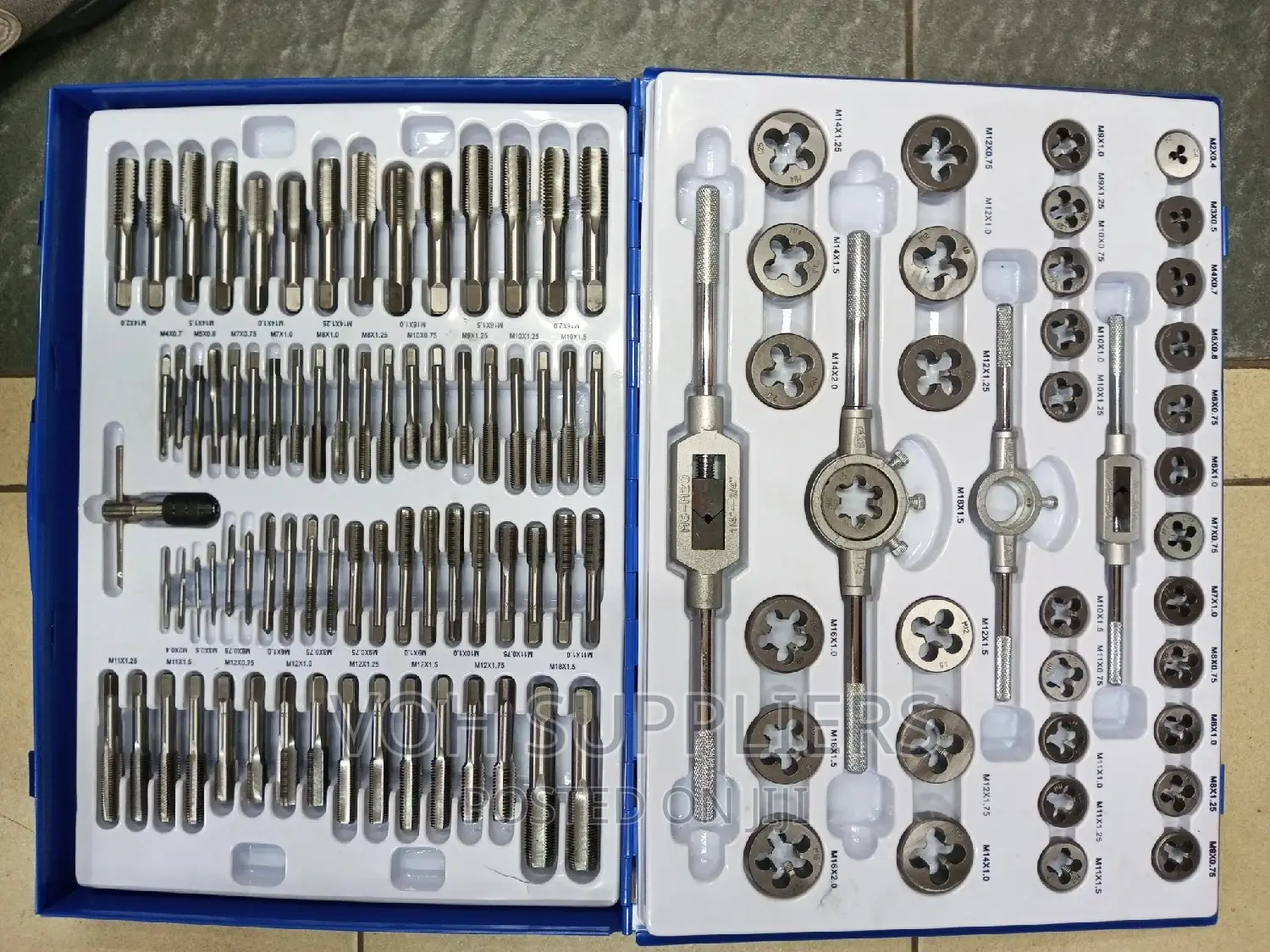Taps and Die Set 110pcs Metallic Box