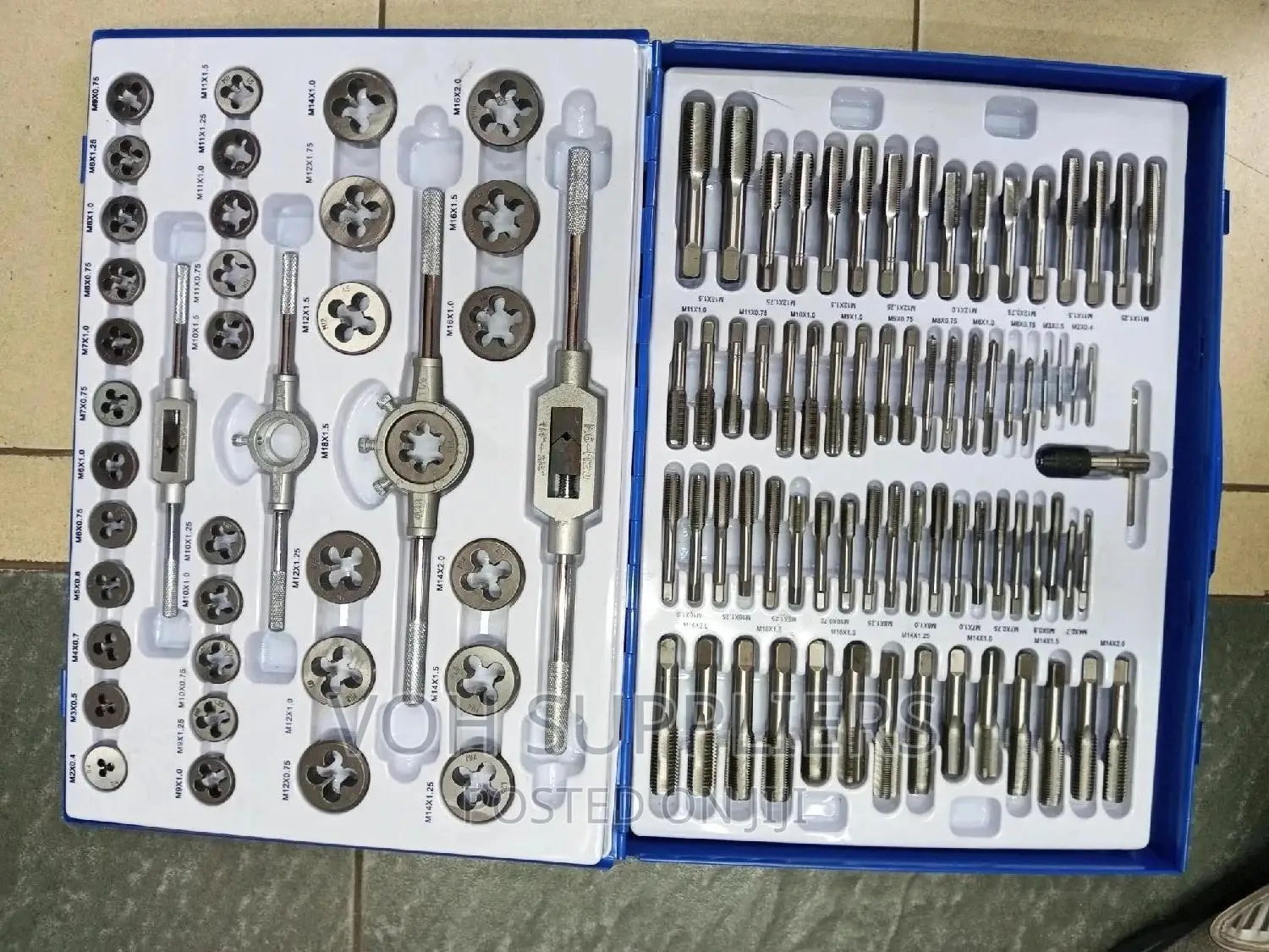 Taps and Die Set 110pcs Metallic Box
