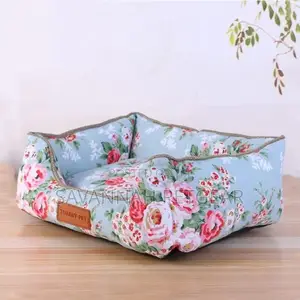 Wild Rose Warm Cat Dog Bed With Removable Cushion