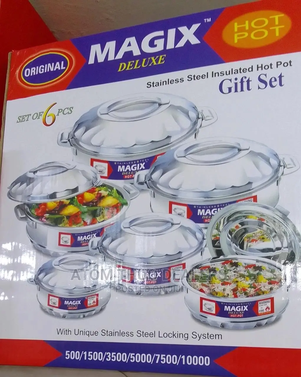 Magix Stainless Steel Hot Pot Set of Six Pcs