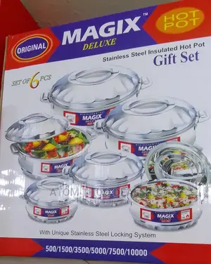 Magix Stainless Steel Hot Pot Set of Six Pcs