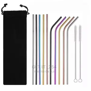 100% Food Grade Stainless Steel Reusable Straws