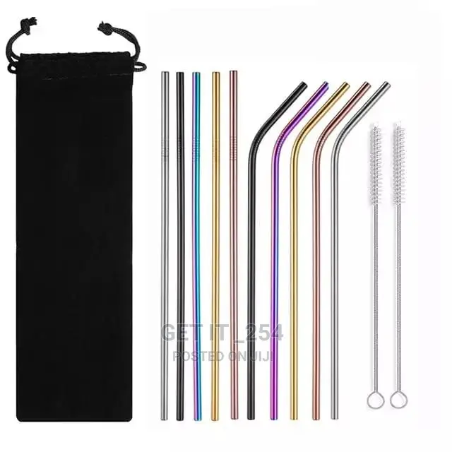 100% Food Grade Stainless Steel Reusable Straws