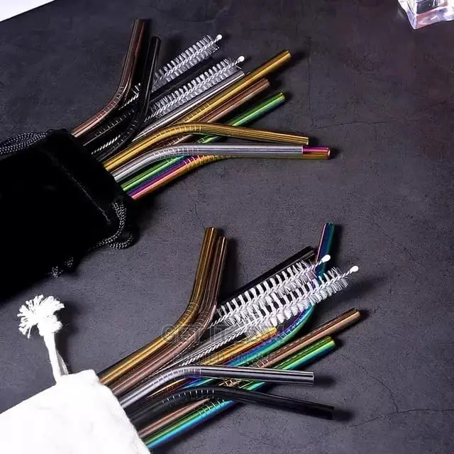 100% Food Grade Stainless Steel Reusable Straws