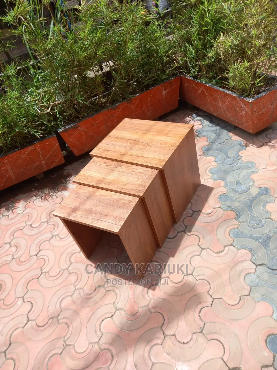 3 Pcs Wooden Nesting Stools