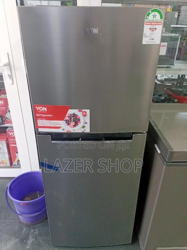 Von VART-25NHS Double Door Fridge 220L - Silver