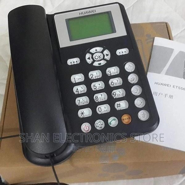 Landline Phone GSM SIM Card Based Landline Phone (Black)