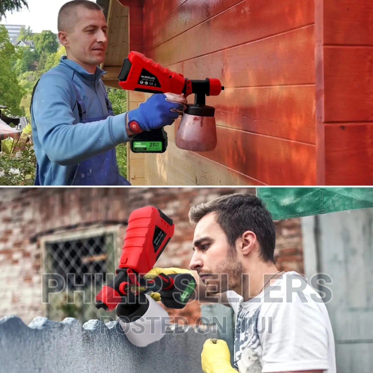 Cordless Paint Sprayer,Power Paint HVLP Sprayer Gun With 4