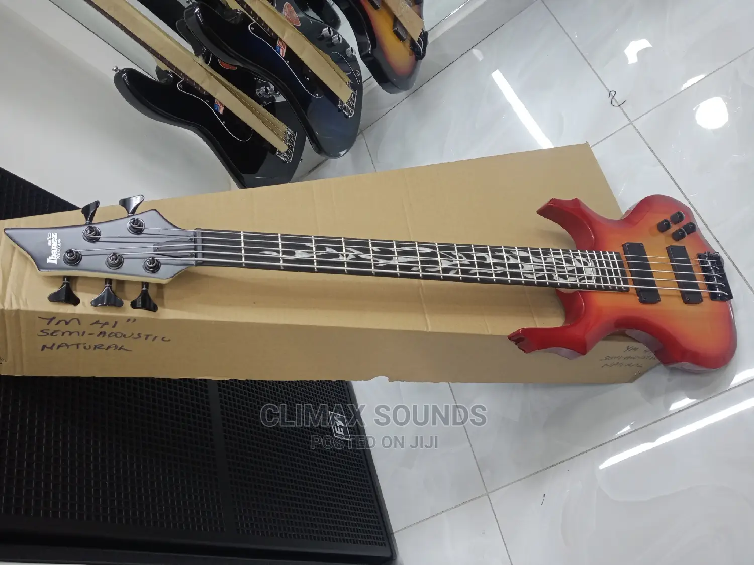 Ibanez 5 Strings Bass Guitar Redwine