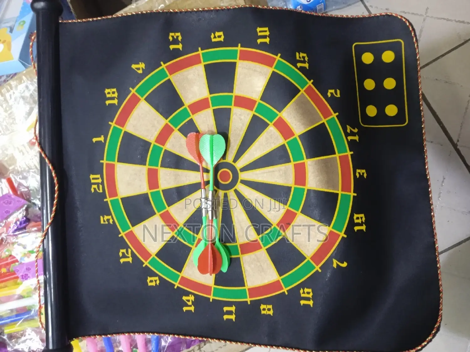 Dart Board 17", Magnetic Rolled, Double Sided Board