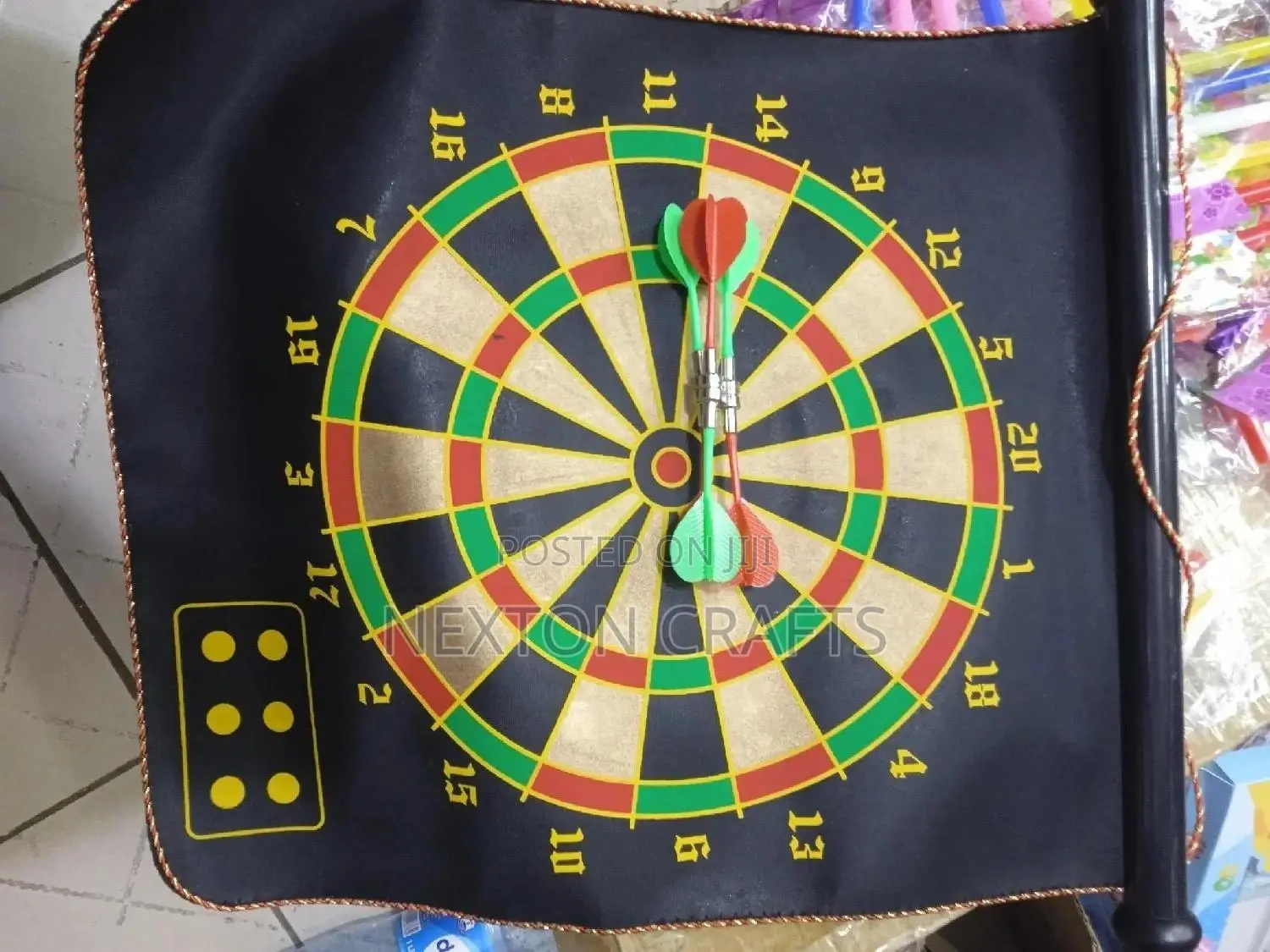 Dart Board 17", Magnetic Rolled, Double Sided Board