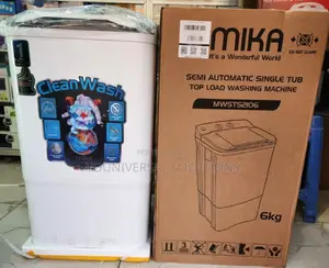 *Mika Semi Automatic 6kg Top Load Washing Machine