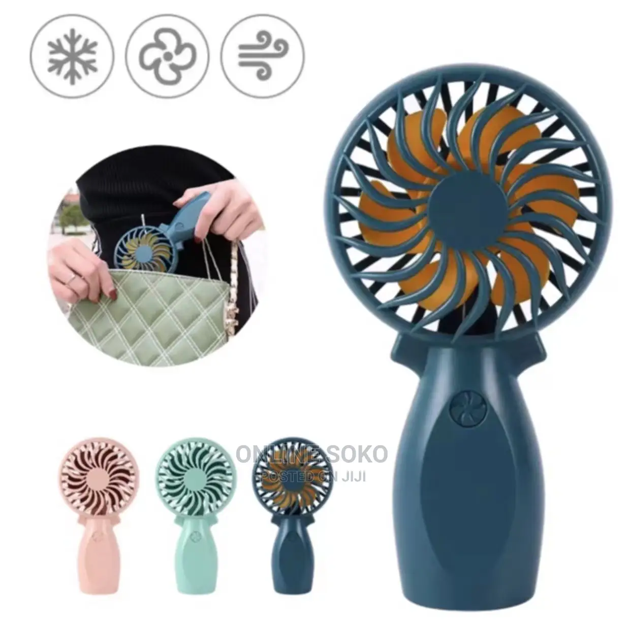 Mini Portable USB Rechargeable Handheld Fan