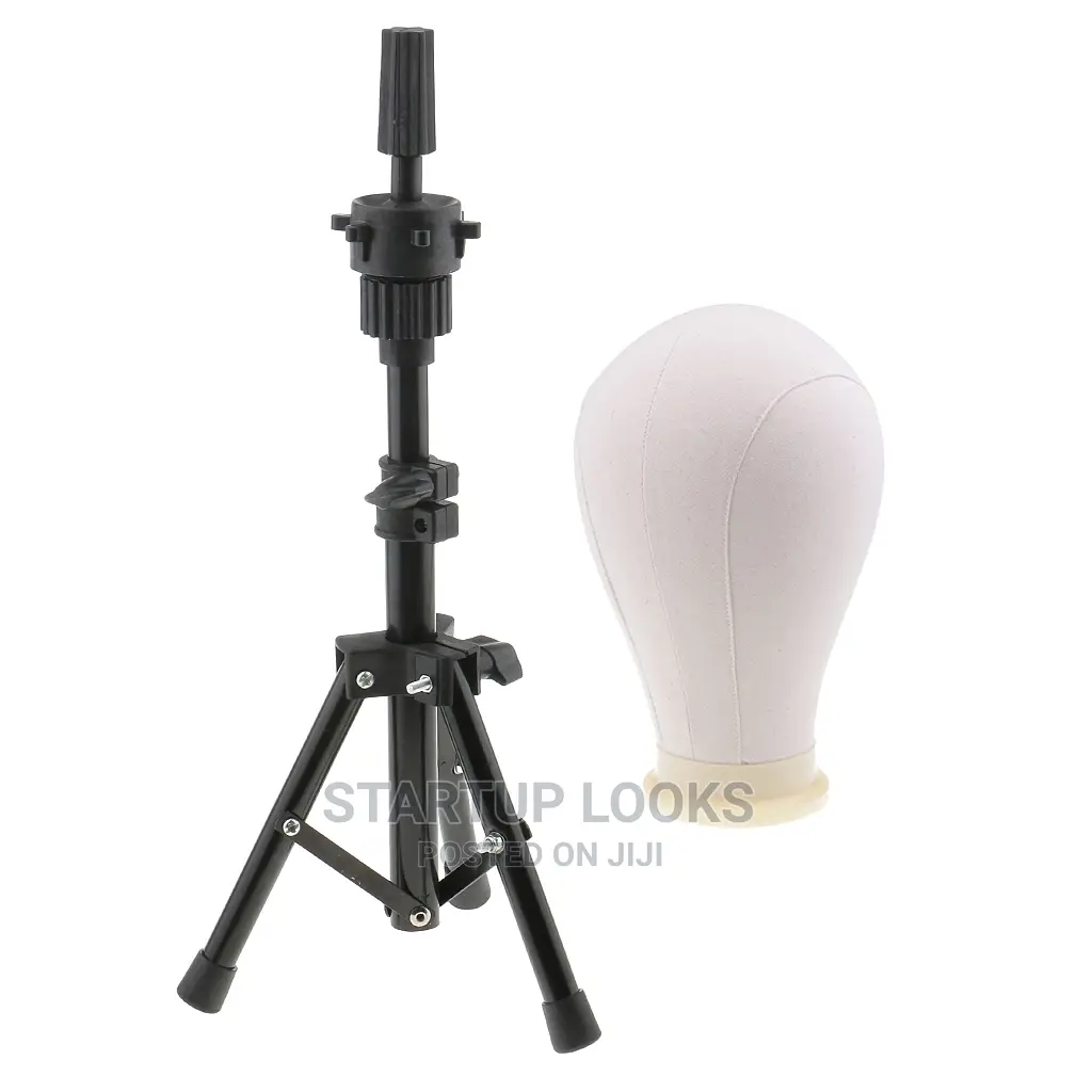 Canvas Mannequins Head With Tripod Stand