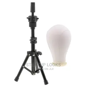 Canvas Mannequins Head With Tripod Stand