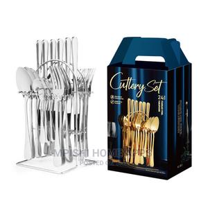 24pcs Silver Cutlery Set - thumbnail 2