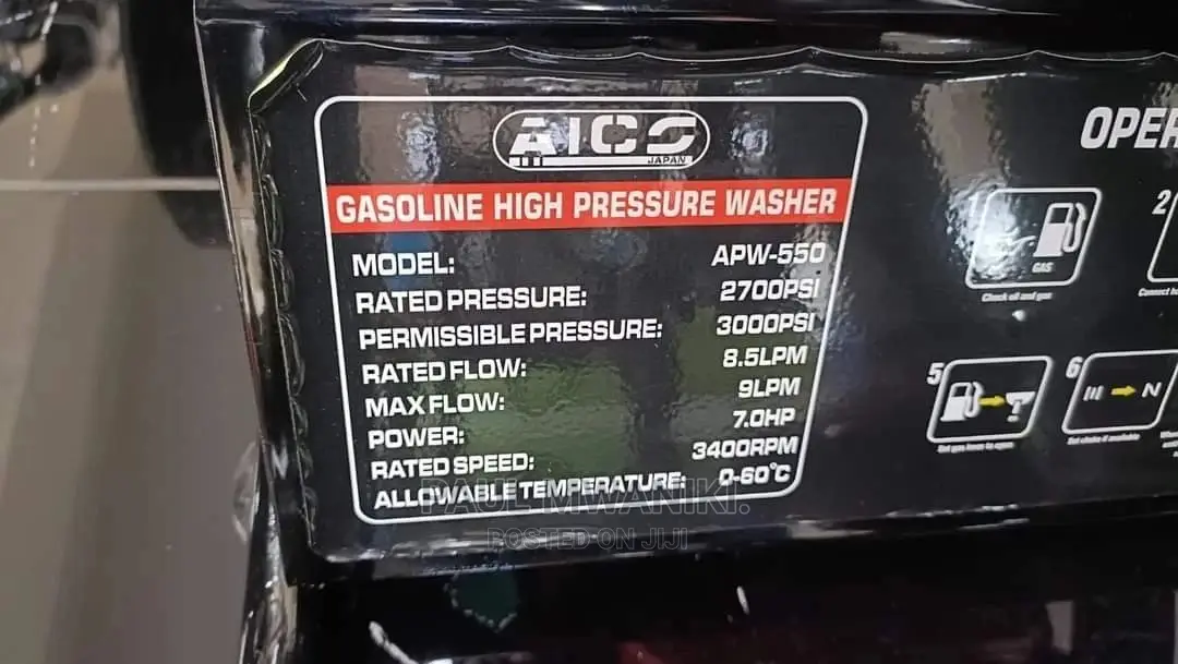 2900 Psi Gasoline High Pressure Washer.