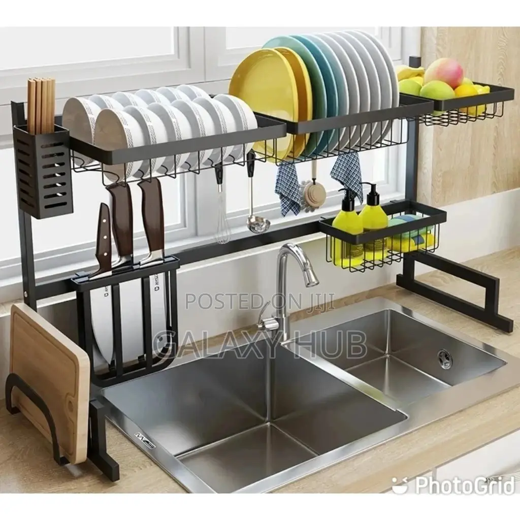 Over the Sink Dish Drainer* Stainless Steel Two Sink Drainer