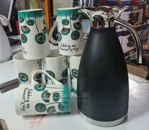 6pcs Mugs and 1 Vacuum Flask