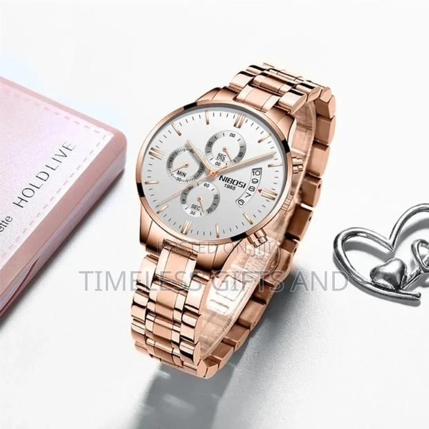Nibosi 2309L Ladies Chronograph Silver Rose Gold Watch