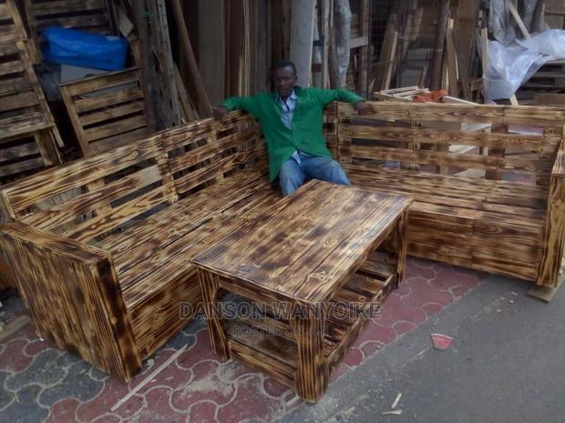 Pallet Conner Sofa and Coffee Table on Sale - main view