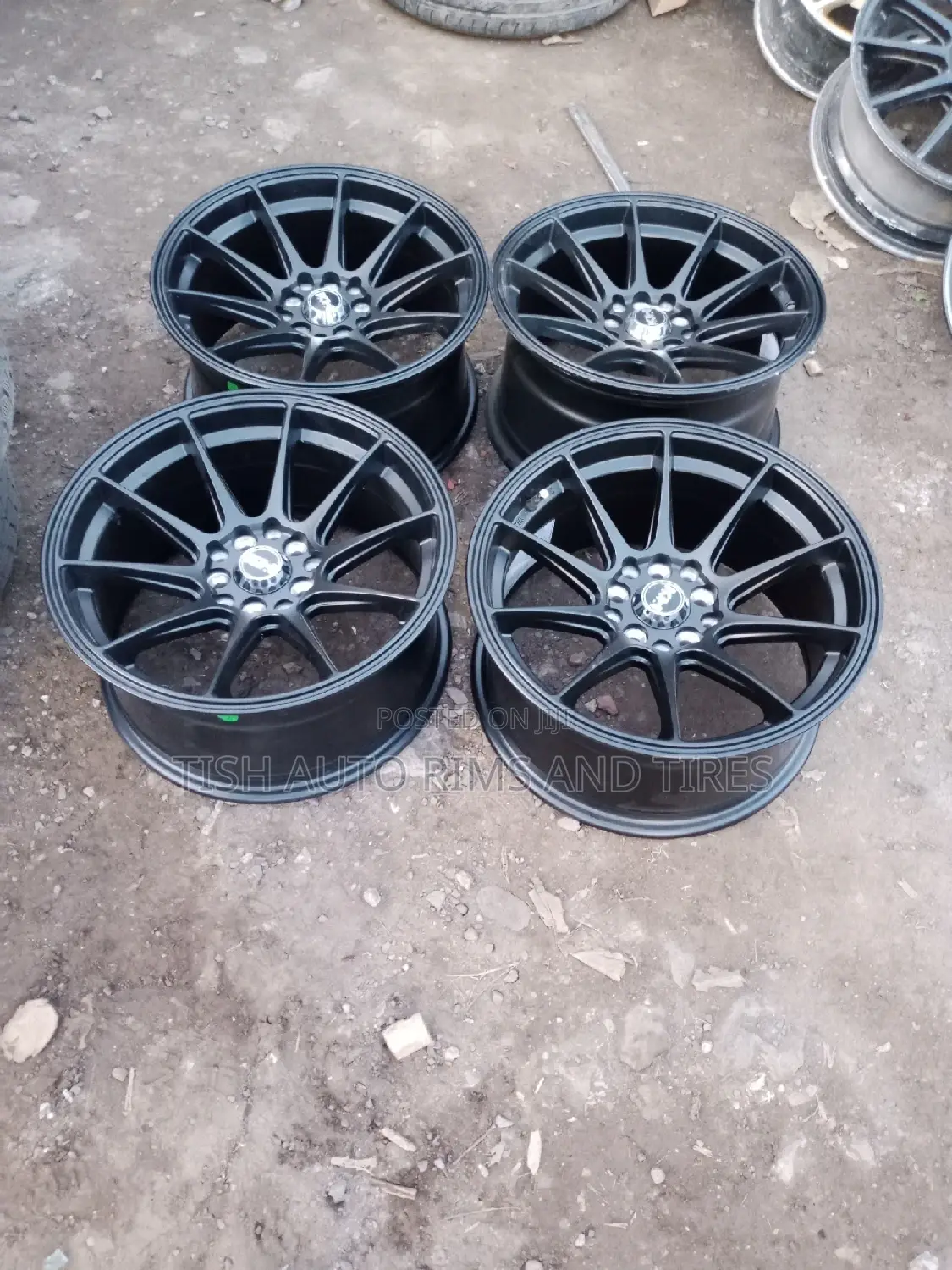 Black Offset Rims 16 Inch Set