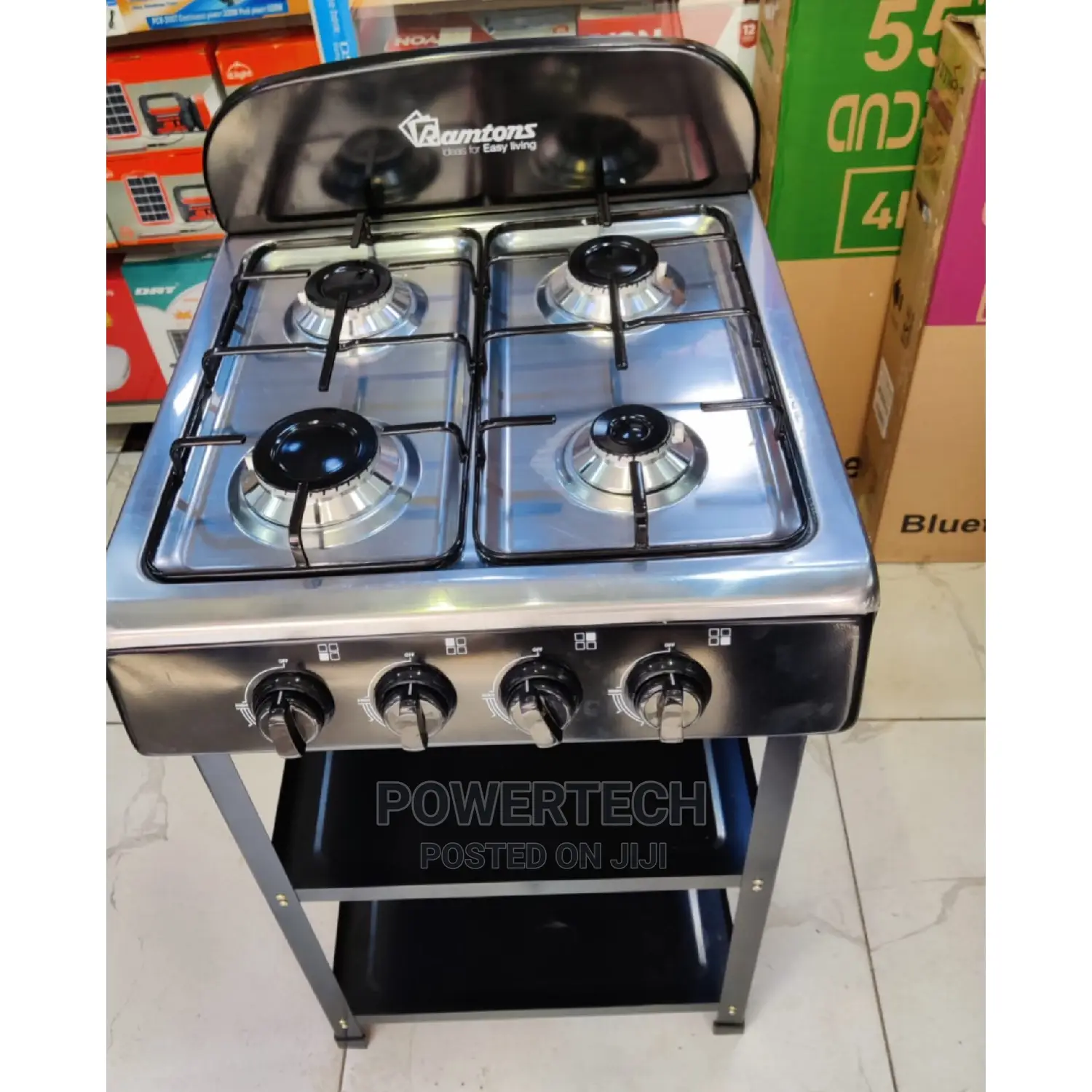 "Ramtoms Four Burner Cooker With Stand
