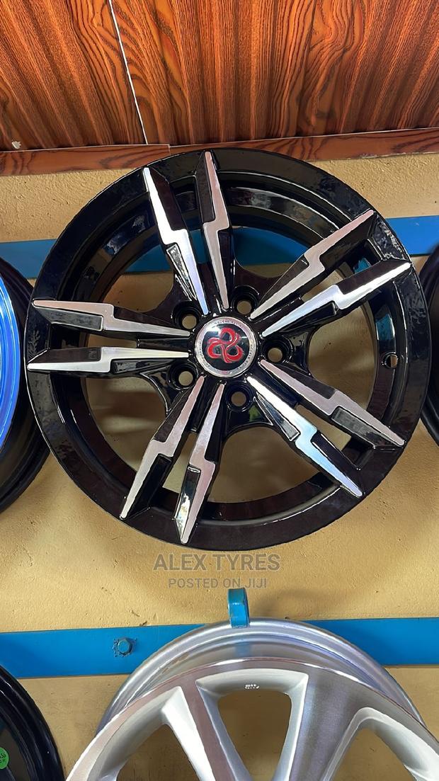 Size 14 Inches Premio Black Slive Alloy Rims Set