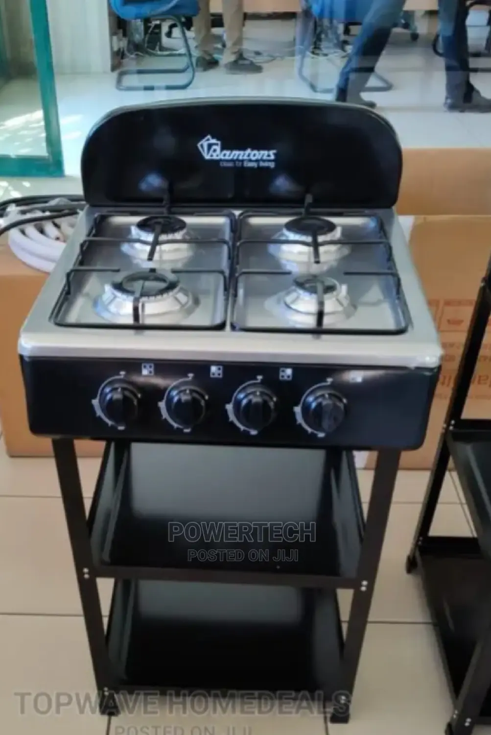Four Burner Stand Gas Cooker.