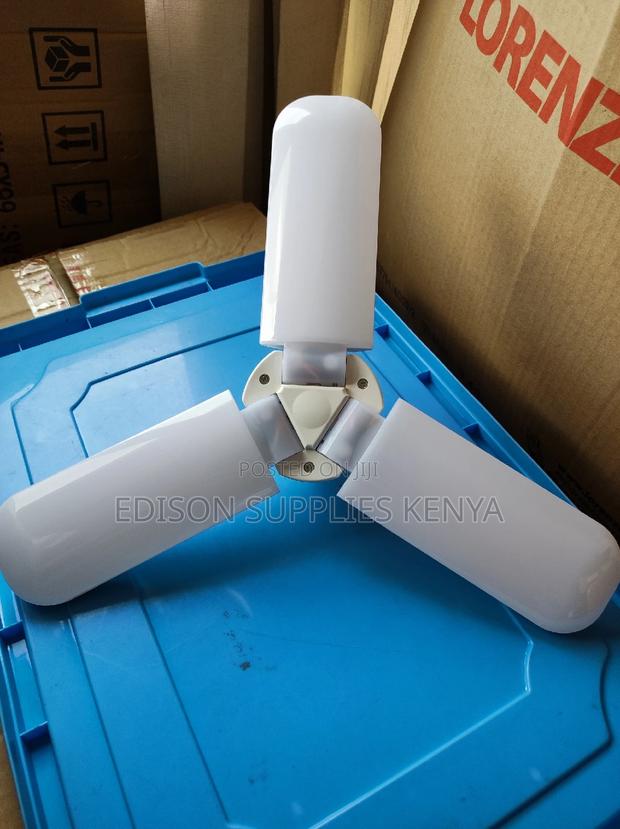 Foldable Fan Bulb Leaf LED Bulb Lamp Bright 40W - thumbnail 2